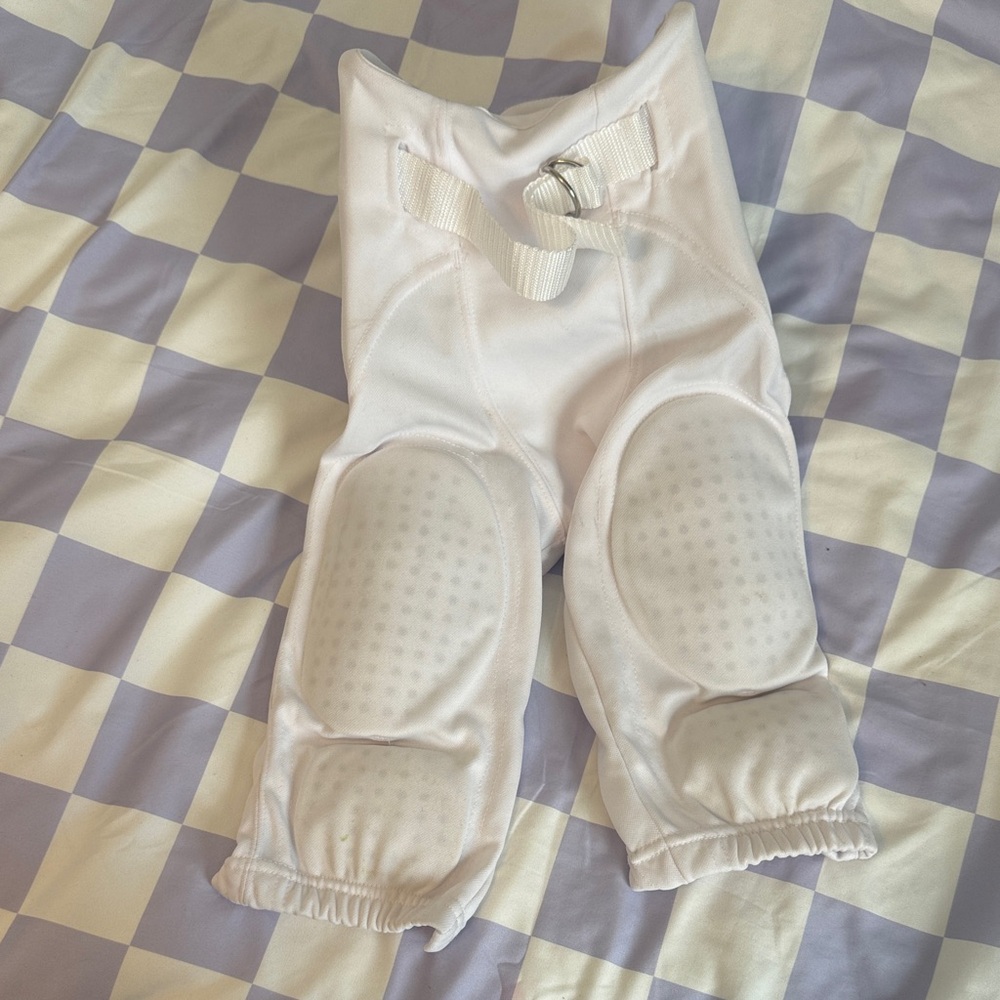 White Padded Football Pants